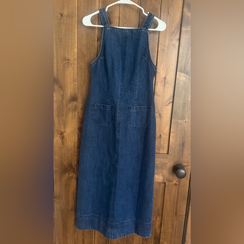 NWT Free People Dex Denim pocket midi dress Sz XS - Picture 4 of 6